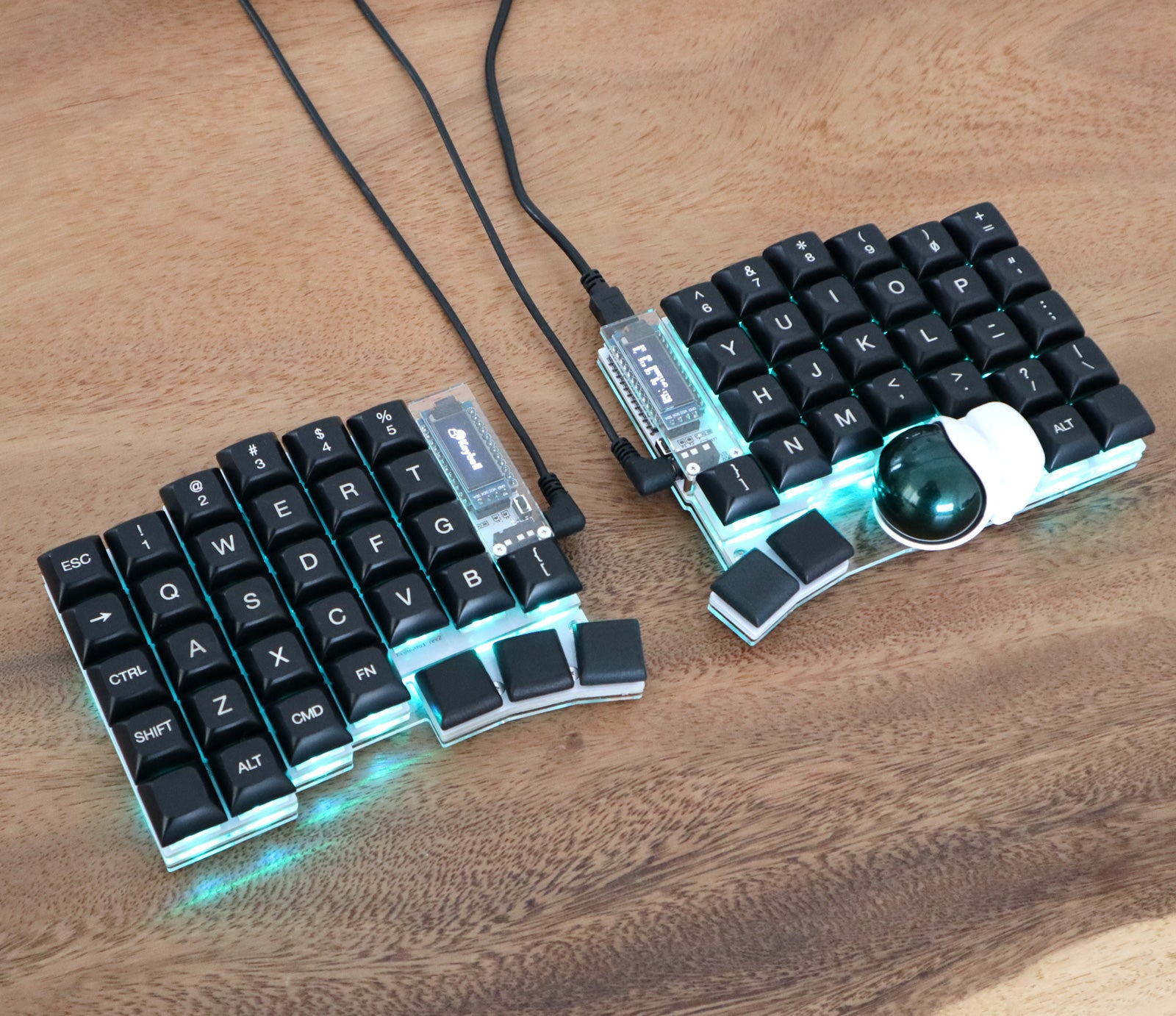 Keyball61 | トラックボール内蔵 左右分割自作キーボード - 白銀ラボ